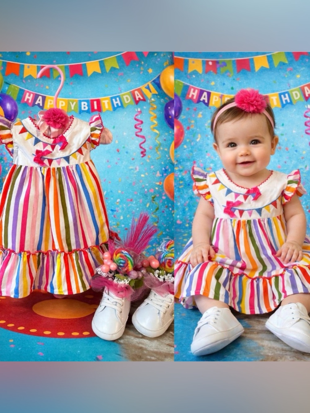 CircusTheme Baby Shower Centerpiece 
Little Girls Birthday, Wearable Outfit